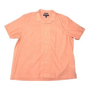 Magna Ready Men's 100% Cotton Short Sleeve Adaptive Shirt in Peach Size XXL